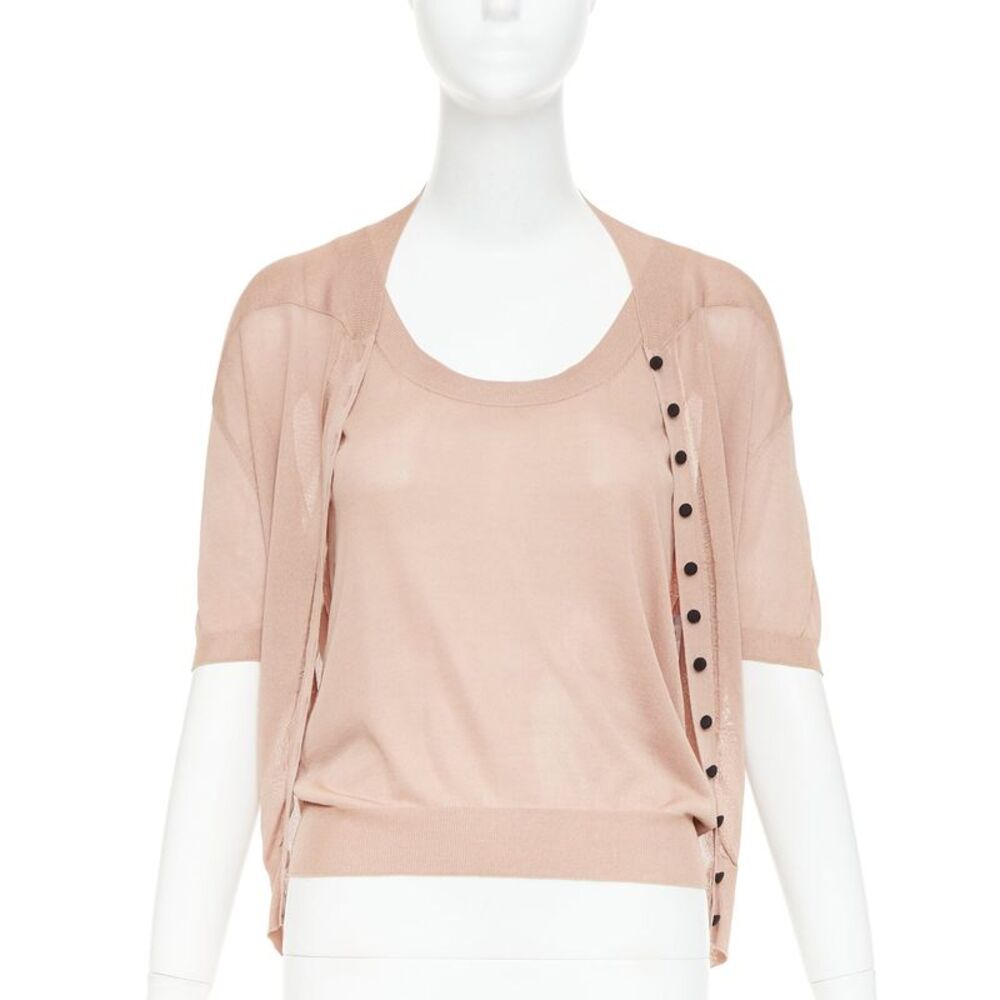 Nina Ricci Silk Cardigan Vest Set